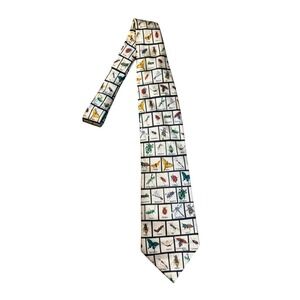 Museum Artifacts All Silk Bug Insect Novelty Print Necktie 4" w 58" entomologist